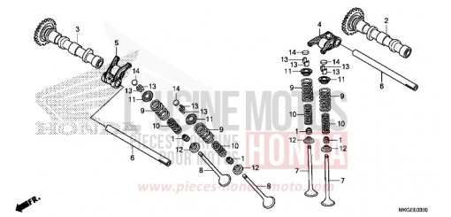 ARBRE A CAMES/SOUPAPE CMX500AN de 2022